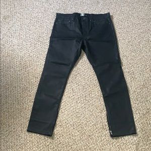 Men’s kill city jeans size 33 black waxed denim